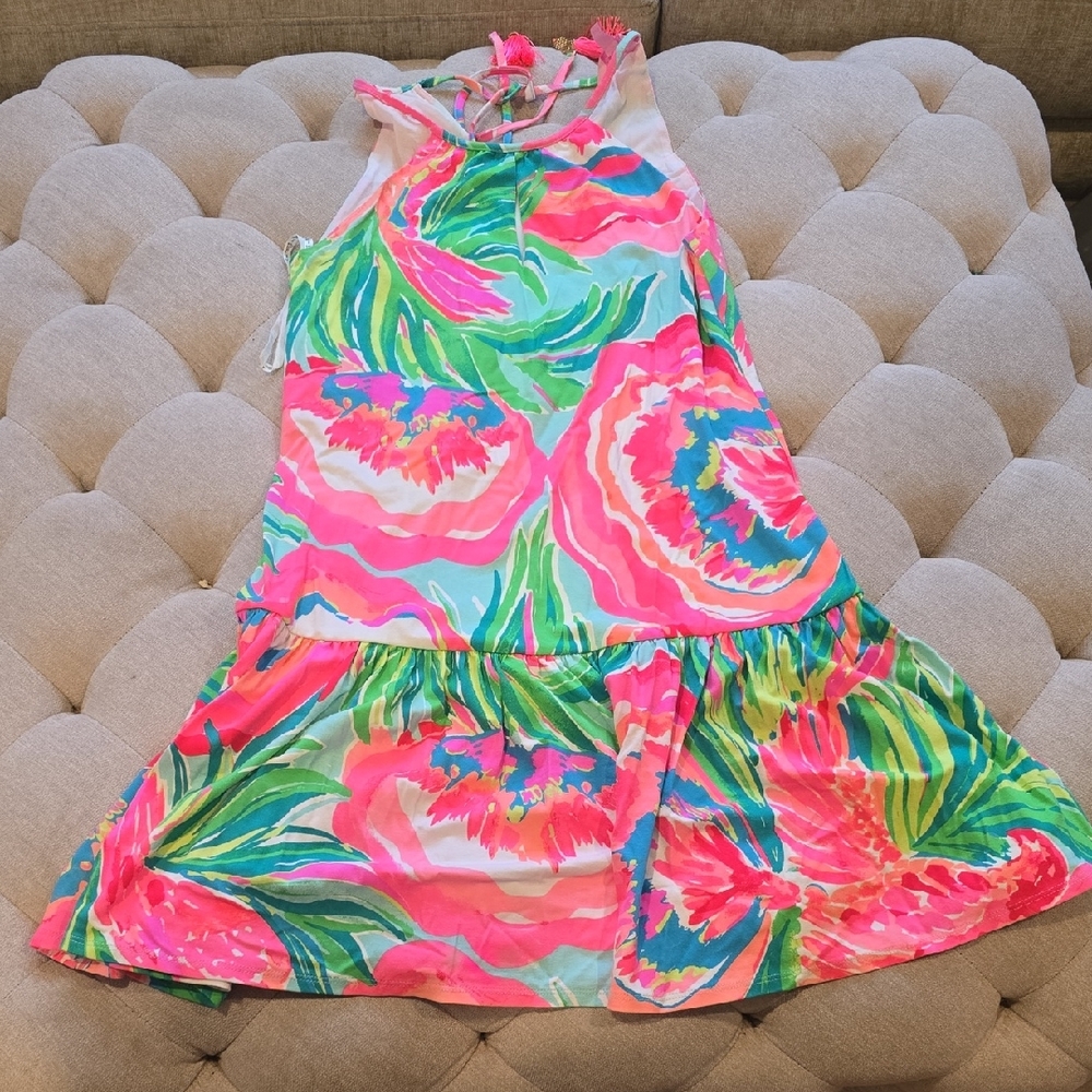 Lilly Pulitzer Pink and Green Floral Dress